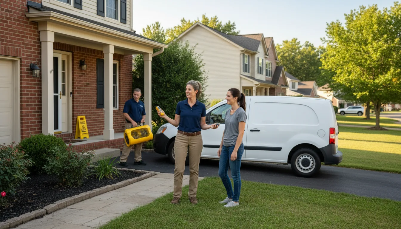 Residential water damage restoration in Dublin, PA